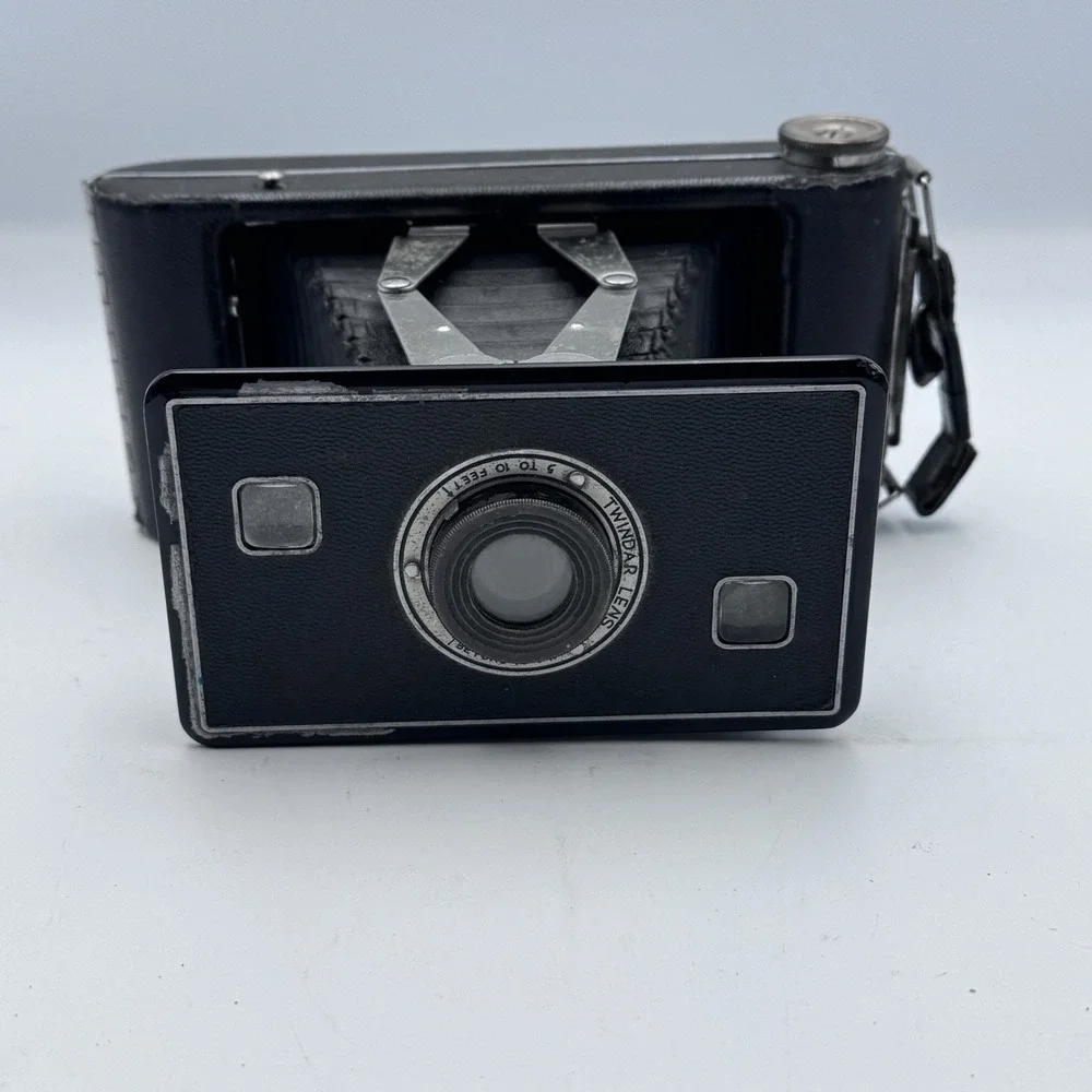Kodak Jiffy Six 16 Series II Vintage Folding Rollfilm Camera Black 6x9 Twindar